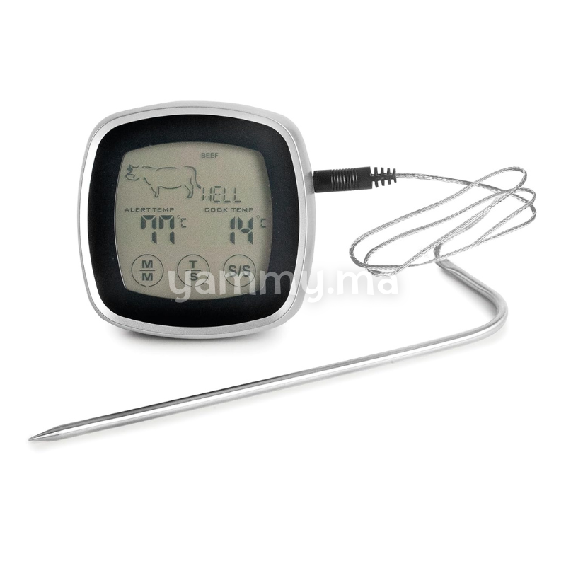 Thermomètre de Cuisine à Viande Digital Tactile avec Fil 1 m - Lacor