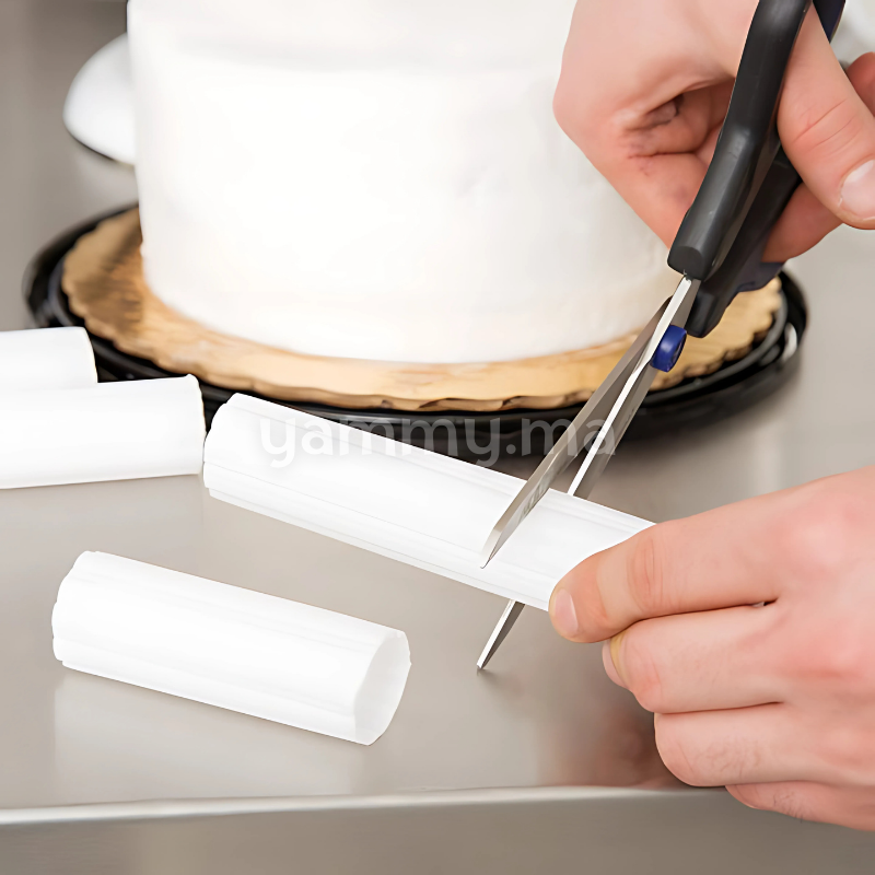 SET.4 Tiges Support Gâteau en Plastique 15 cm