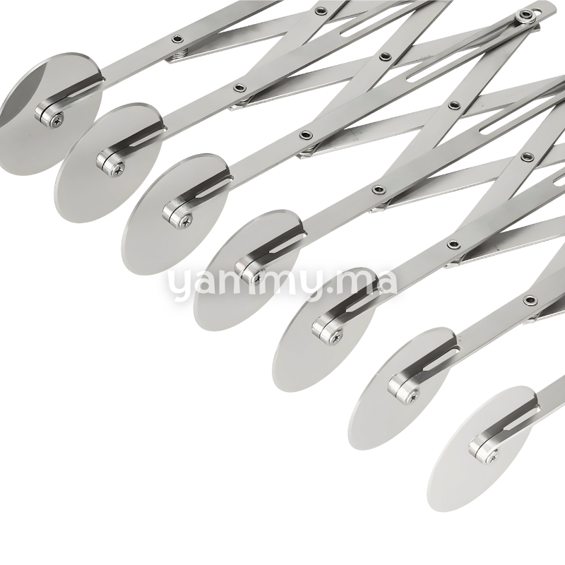 Rouleau et Bicyclette Multicoupe Simple 7 Roulettes en Inox