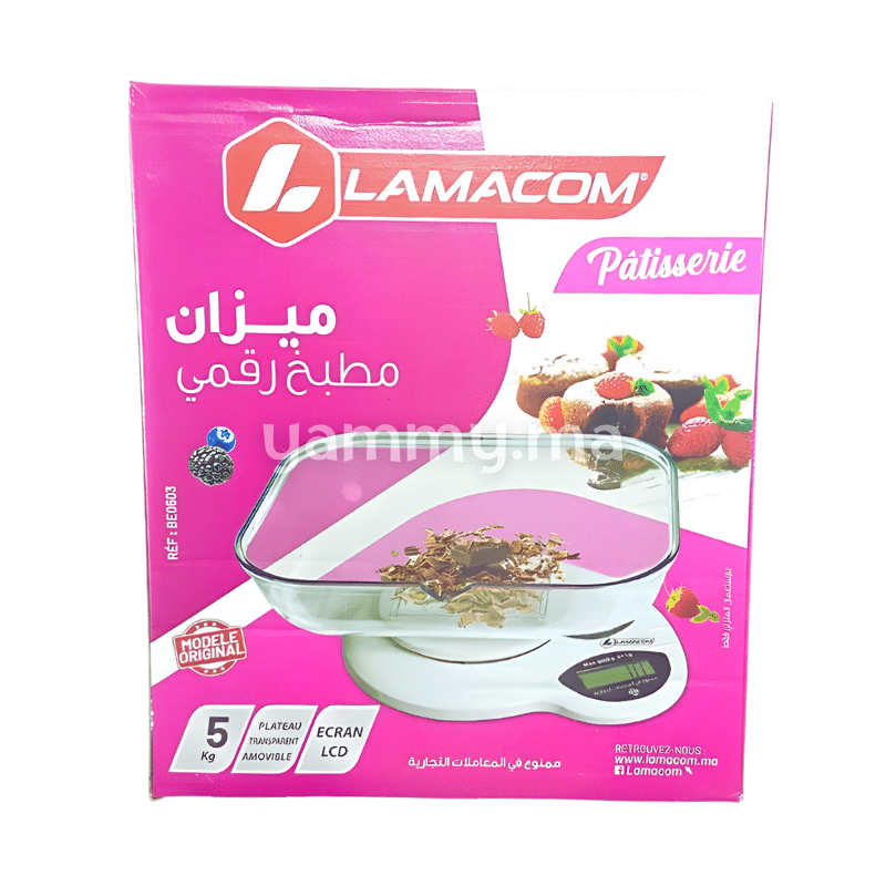 Balance de Cuisine Electronique avec Bol Rectangulaire 5 Kg - Lamacon