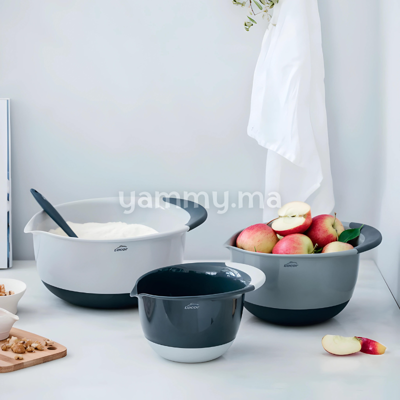 SET. 3 Bols et Bassines en Polypropylene - Lacor 60054