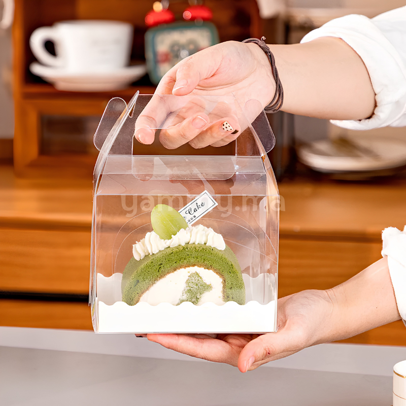 Boîte d'Emballage pour Mini Gateau Transparent 15 x 15 x H 12 cm
