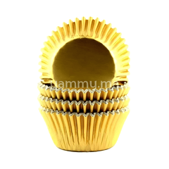 Caissettes à Cupcakes Muffins en Papier Métallique Or