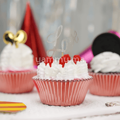 Caissettes à Cupcakes Muffins en Papier Métallique Rose