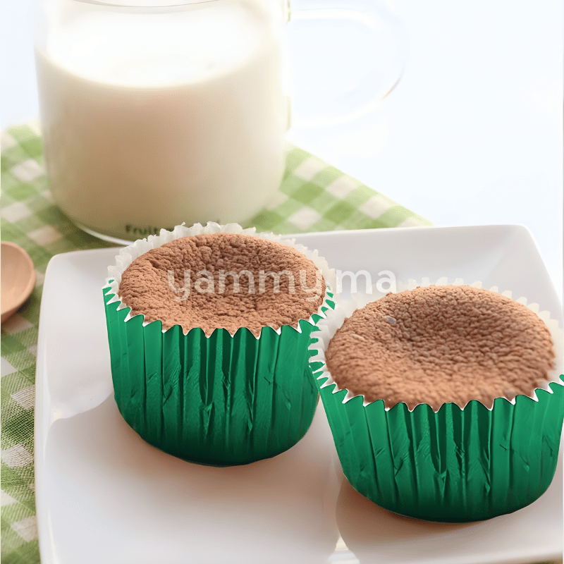Caissettes à Cupcakes Muffins en Papier Métallique Vert