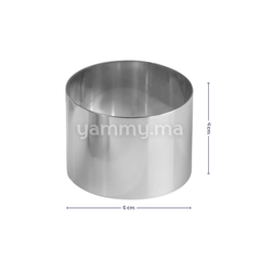 Cercle à Mousse en Inox Ø 6 cm x H 4 cm