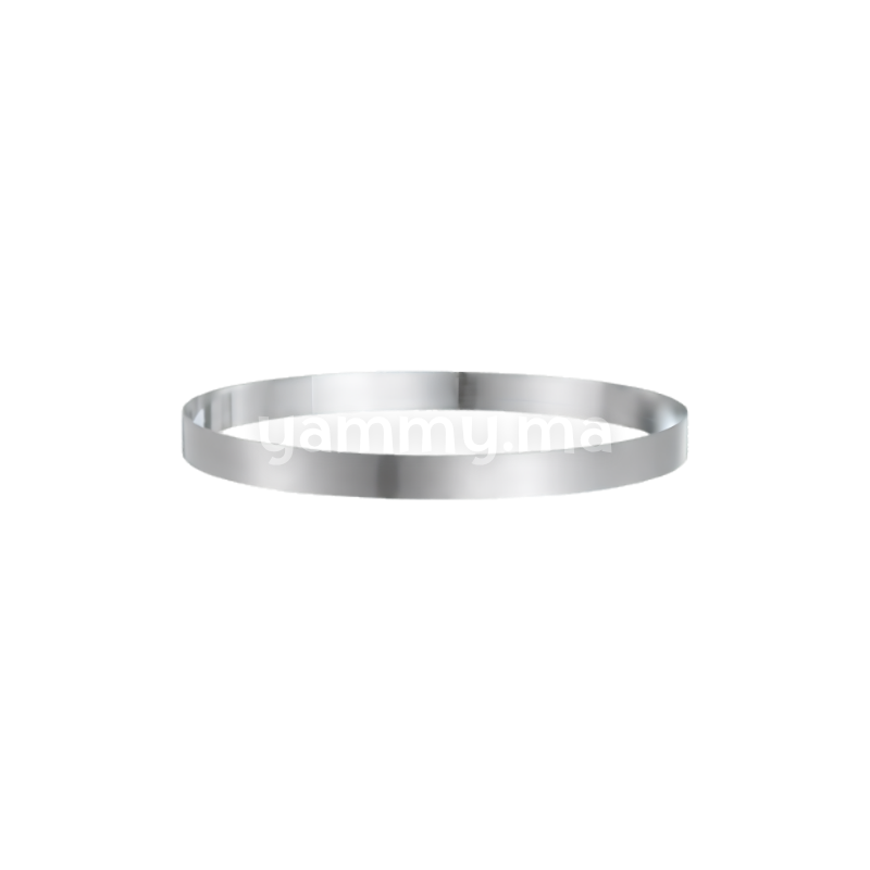 Cercle à Tarte Professionnel en Inox Ø 20 x H 2 cm