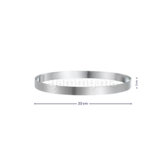 Cercle à Tarte Professionnel en Inox Ø 20 x H 2 cm