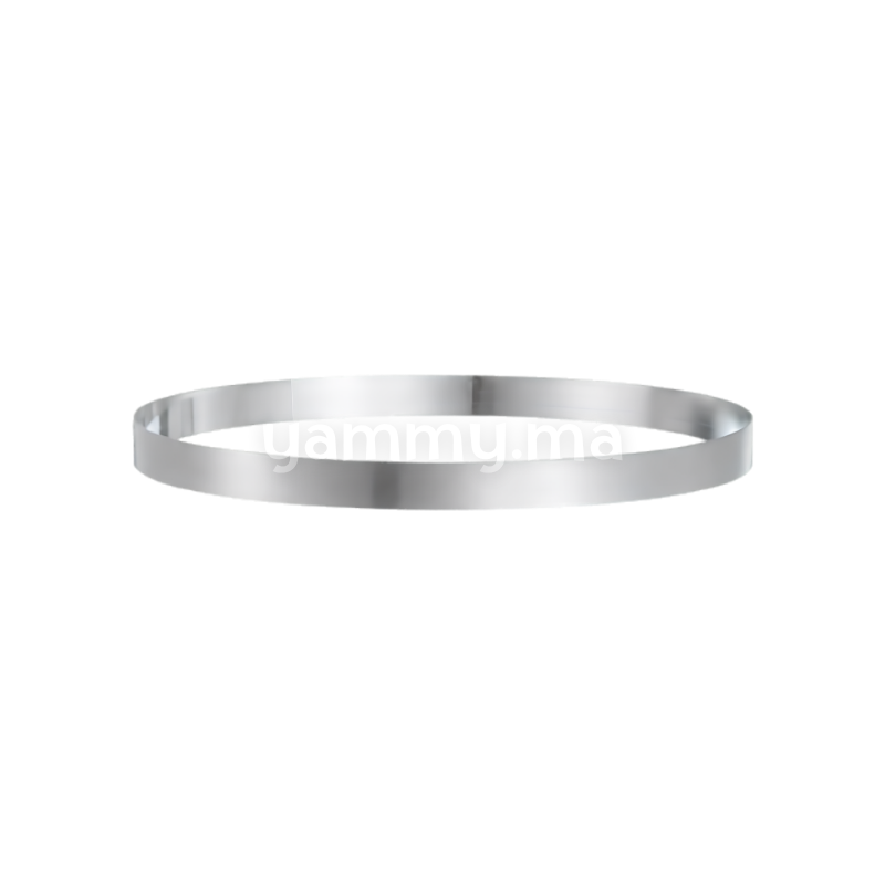 Cercle à Tarte Professionnel en Inox Ø 22.5 x H 2 cm