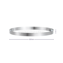 Cercle à Tarte Professionnel en Inox Ø 22.5 x H 2 cm