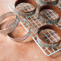 Cercle à Tartelette Perforé en Inox Ø 7 x H 2 cm