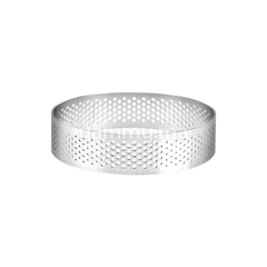 Cercle à Tartelette Perforé en Inox Ø 7 x H 2 cm