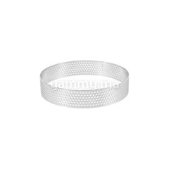 Cercle à Tartelette Perforé en Inox Ø 8 x H 2 cm