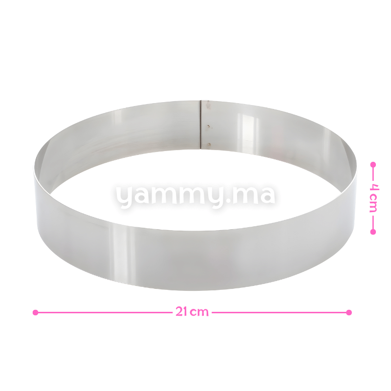 Cercle à Pâtisserie en Inox 21 x h 4 cm
