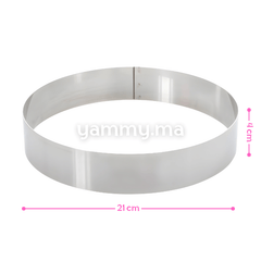 Cercle à Pâtisserie en Inox 21 x h 4 cm