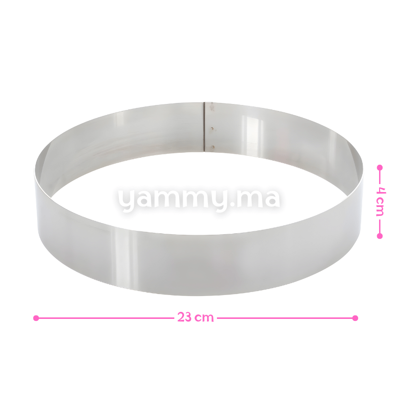 Cercle à Pâtisserie en Inox 23 x h 4 cm