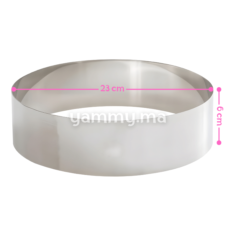 Cercle à Pâtisserie en Inox 23 x h 6 cm
