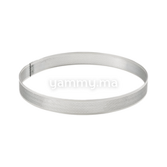 Cercle à Tarte Perforé Inox 20cm x h 2cm