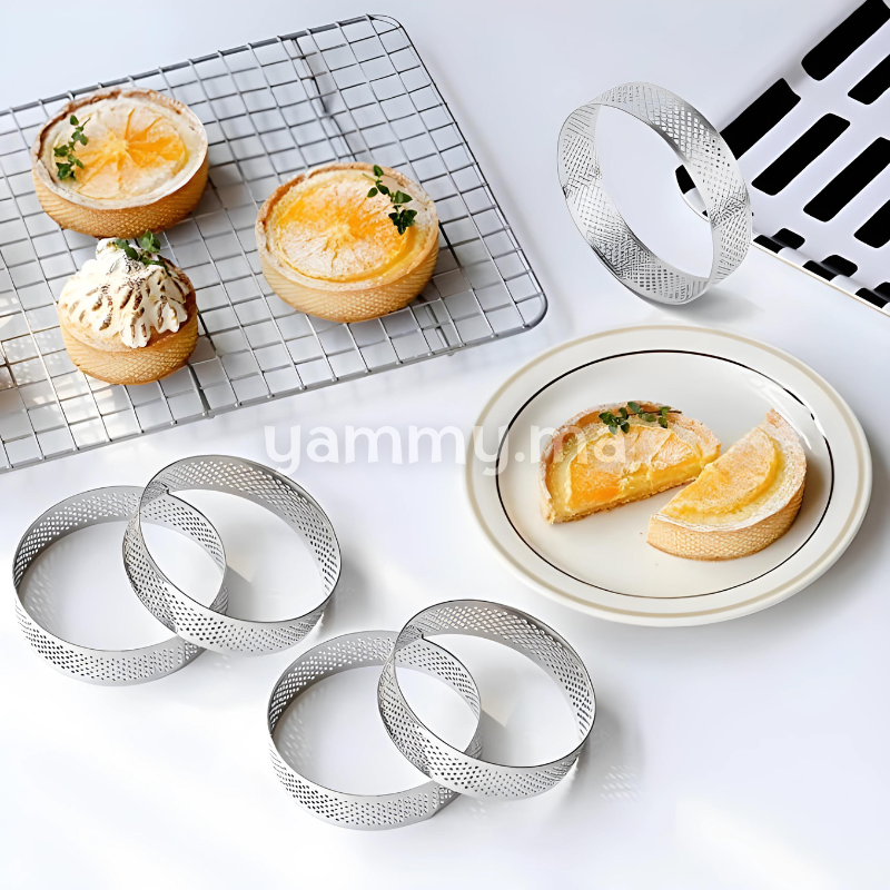 Cercle à Tarte Perforé Inox 15cm x h 2cm