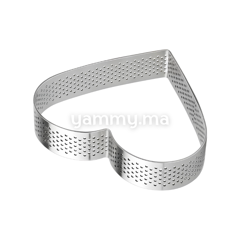 TIMESETL 8 Cercles à Tarte Perforés Inox - 4 Ronds 8cm + 4 Ovales 13cm Pour Patisserie Et Tartelettes
