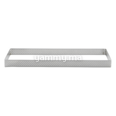 Cercle à Tarte Rectangulaire Perforé Inox 10cm x 29cm x h 2cm