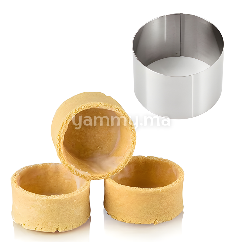 Teokantz 6 Pièces 8 Cm Cercle à Pâtisserie, Cercle à Tarte Perforé En