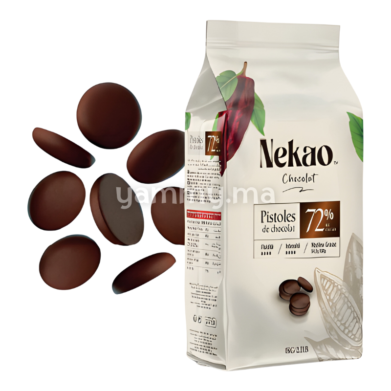 Chocolat de Couverture Noir 72% 1 Kg - Nekao