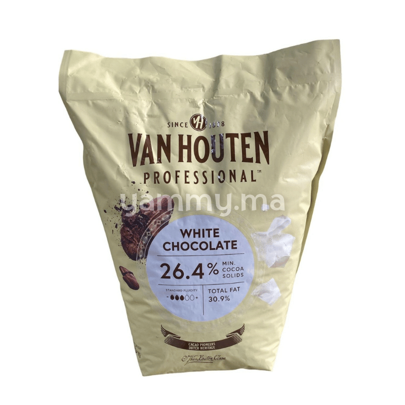 Chocolat de Couverture Blanc 26.4% 5 Kg - Van Houten Professional