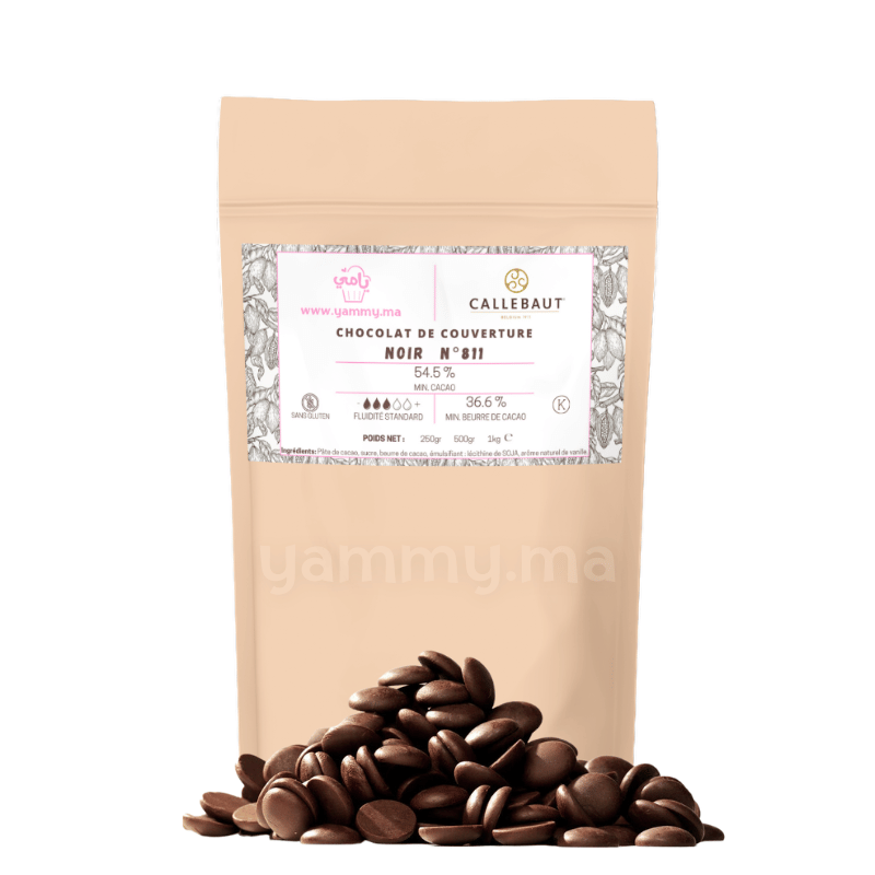 Chocolat de Couverture Noir 54,5% N°811 - Callebaut