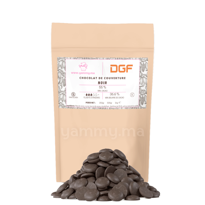 Chocolat de Couverture Noir 55% 250gr (Repack) - DGF