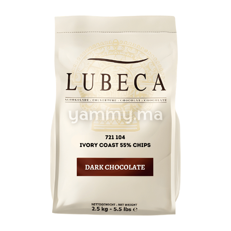 Chocolat de Couverture Noir 55% Ivory Coast - Lubeca