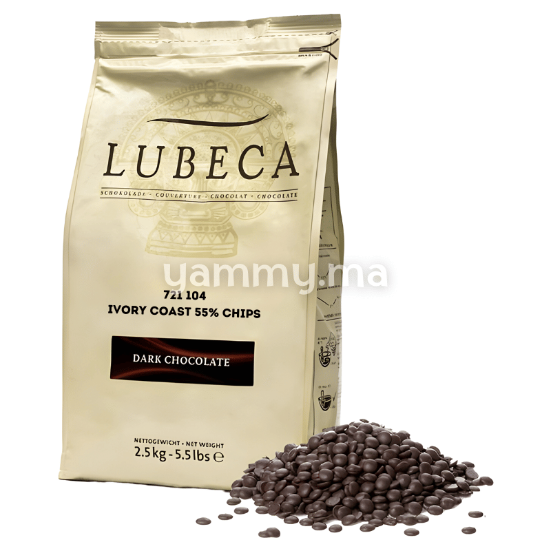 Chocolat de Couverture Noir 55% Ivory Coast - Lubeca