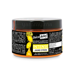 Colorant Hydrosoluble Jaune Citron Intense en Poudre 50 gr - Déco Relief