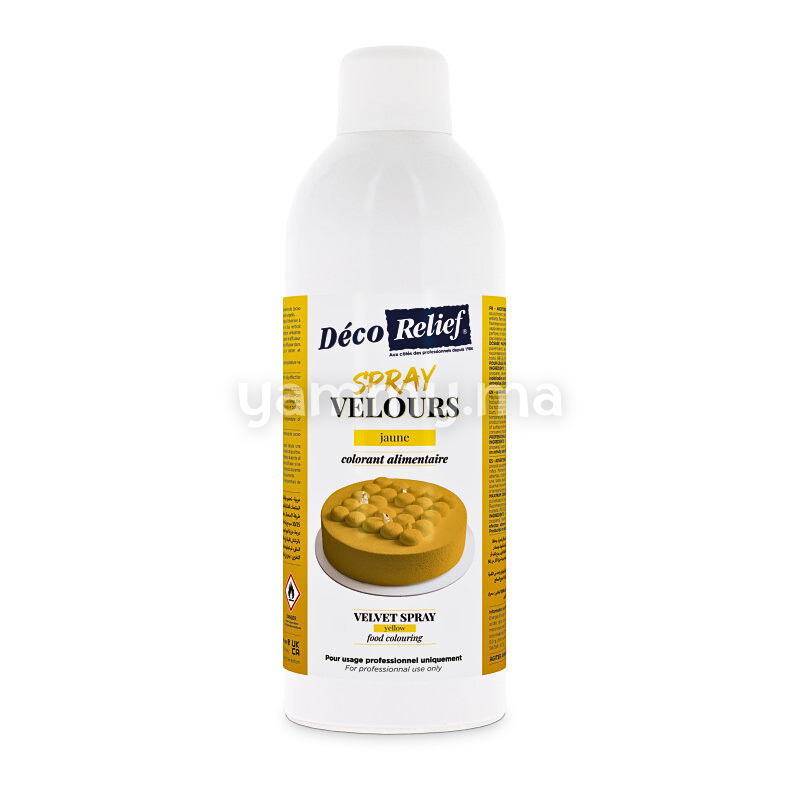 Colorant Spray Velours Jaune 400 ml Beurre de Cacao - Déco Relief D40J