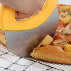 Coupe Pizza en Inox Jaune 15 cm