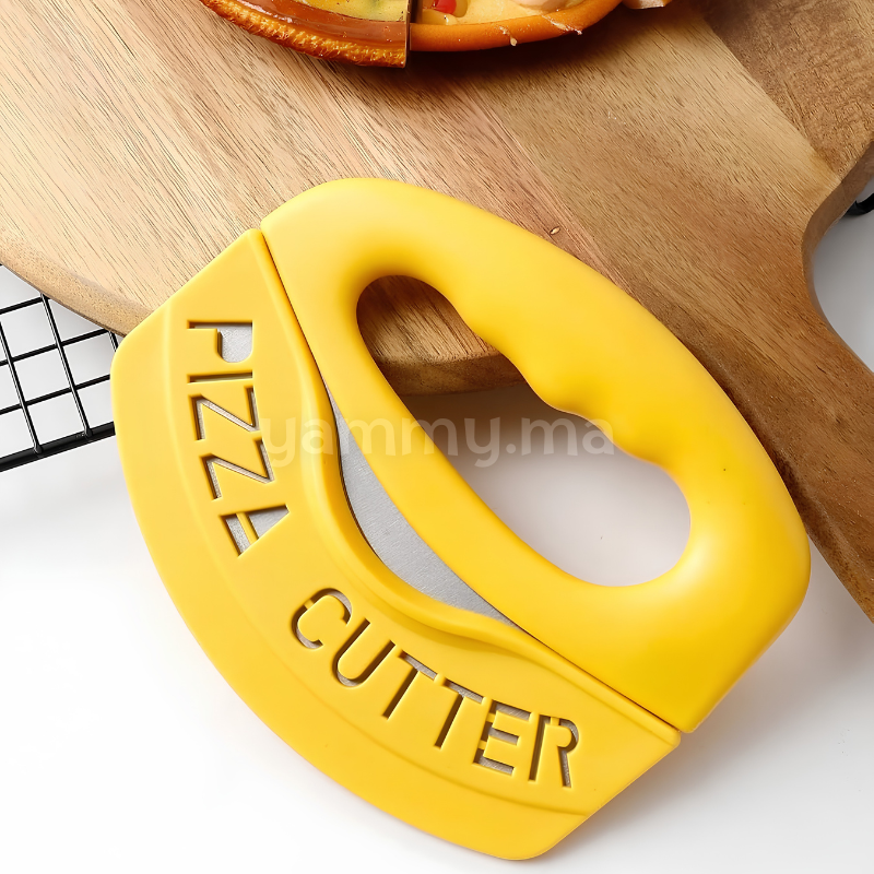 Coupe Pizza en Inox Jaune 15 cm
