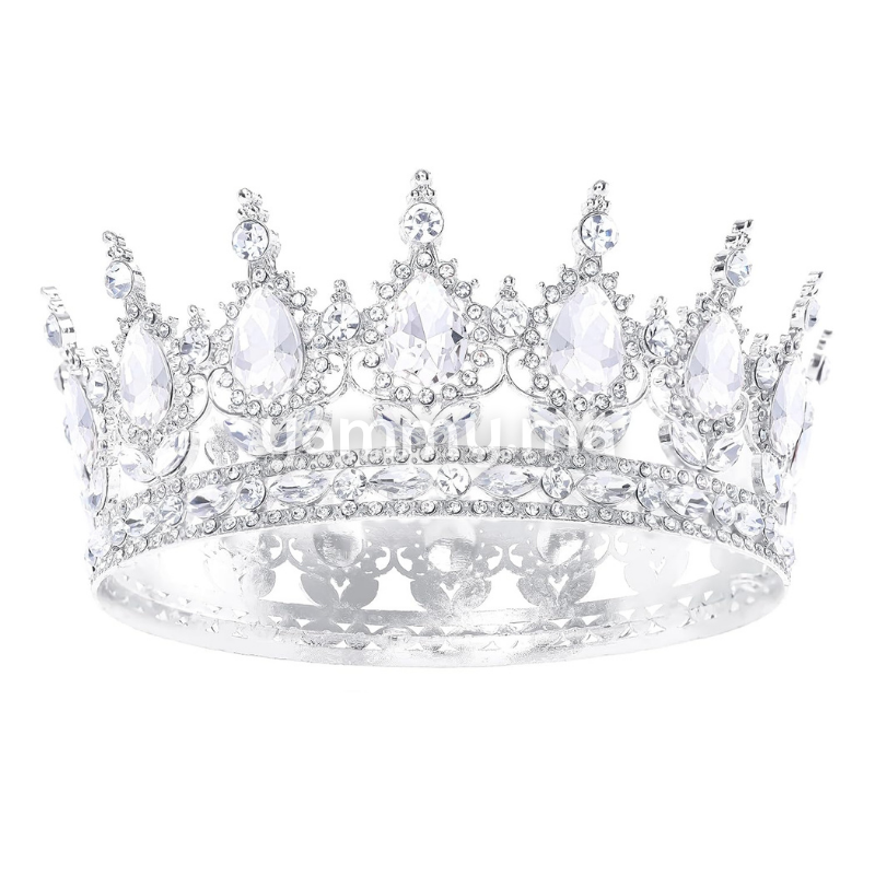 Couronne de Gâteau d'Anniversaire en Métal Argenté Ø 12 cm