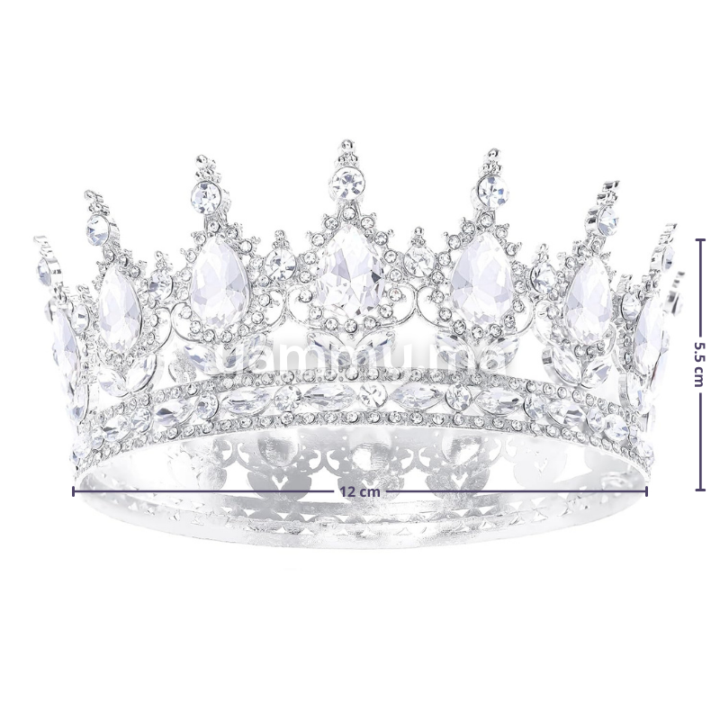 Couronne de Gâteau d'Anniversaire en Métal Argenté Ø 12 cm