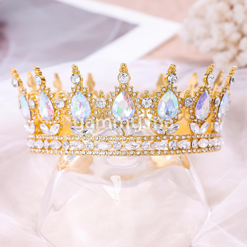 Couronne de Gâteau d'Anniversaire en Métal Dorée Ø 12 cm