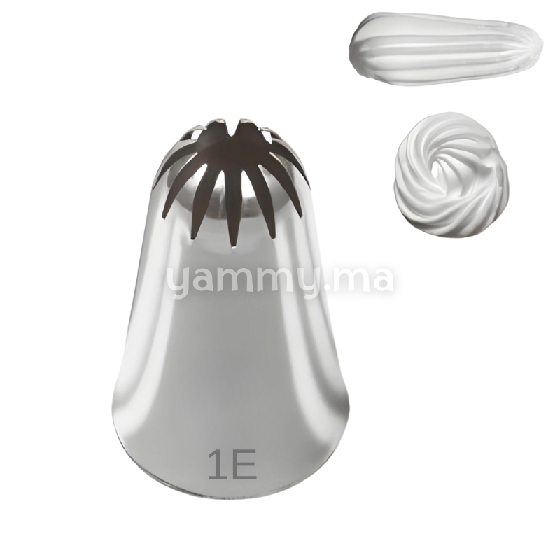 Douille Pâtisserie Inox Fleur 12 dents N° 1E