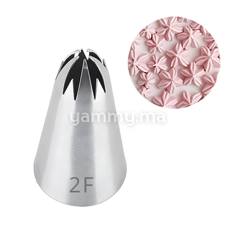 Douille Pâtisserie Inox Fleur 10 dents N° 2F