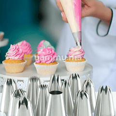 12 Douilles à Pâtisserie Professionnelles Inox - Set Complet 12 Motifs Pour Gâteaux, Cupcakes Et Biscuits