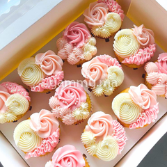 Boîte d'Emballage pour 12 Muffins & Cupcakes Blanc