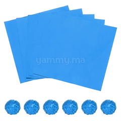 Emballage Pour Bonbons Bleu Ciel 100 Feuilles 12 x 12 cm