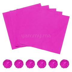 Emballage Pour Bonbons Fuchsia 100 Feuilles 12 x 12 cm