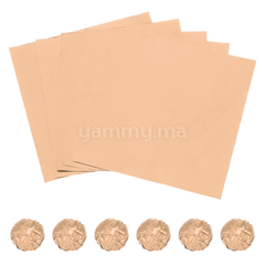 Emballage Pour Bonbons Saumon Clair 100 Feuilles 12 x 12 cm