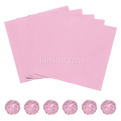 Emballage Pour Bonbons Rose Clair 100 Feuilles 12 x 12 cm