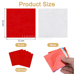 Emballage Pour Bonbons Rouge 100 Feuilles 12 x 12 cm