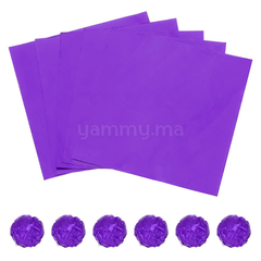 Emballage Pour Bonbons Violet 100 Feuilles 12 x 12 cm
