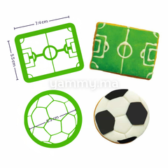 SET. 2 Emporte-pièces Ballon et Terrain de Football
